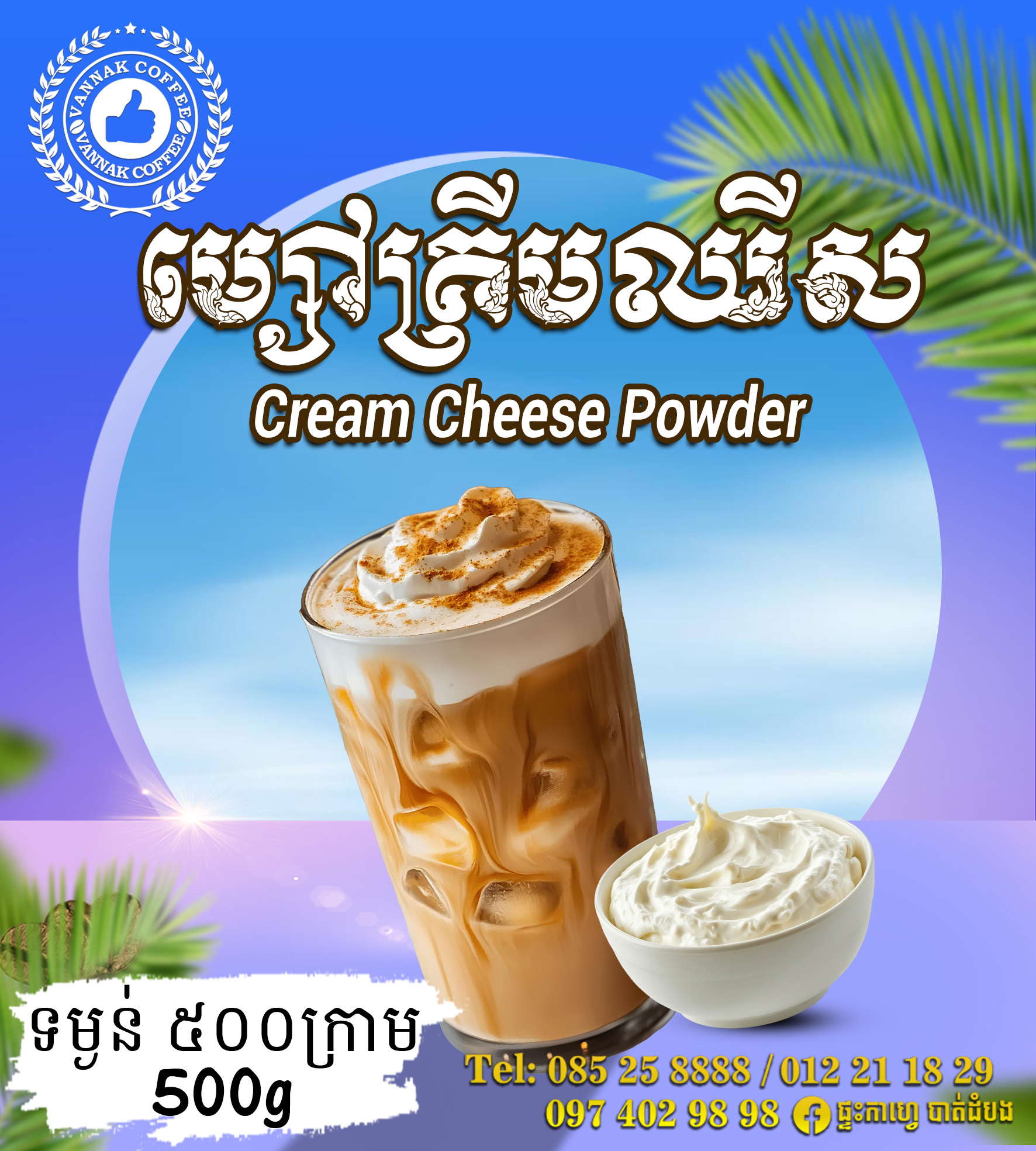 ម្សៅក្រីមឈ្ស Cream Cheese Powder 500g